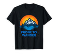 Prone To Wander Travel Hiking Camping T-Shirt - Minimalist Print Men Women - T-Shirt, Sweatshirt, Hoodie