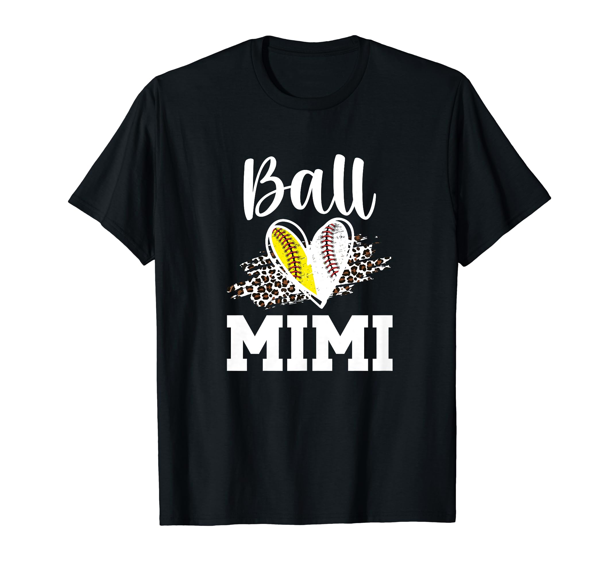 Ball Mimi Heart Baseball Softball T-Shirt - Custom Art Print for Adults - T-Shirt, Sweatshirt, Hoodie