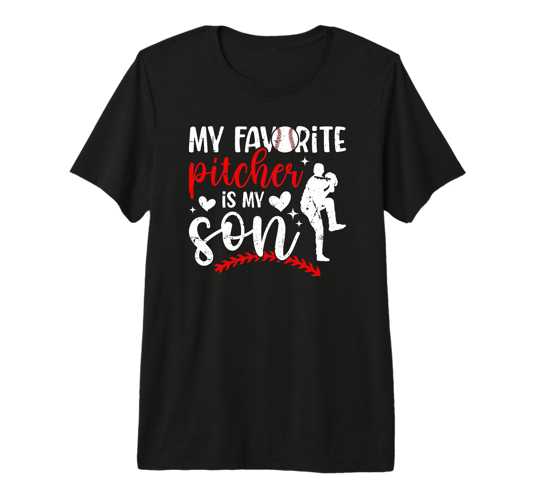 My Favorite Baseball Pitcher Mom T-Shirt - Minimalist Print for Adults - T-Shirt, Sweatshirt, Hoodie