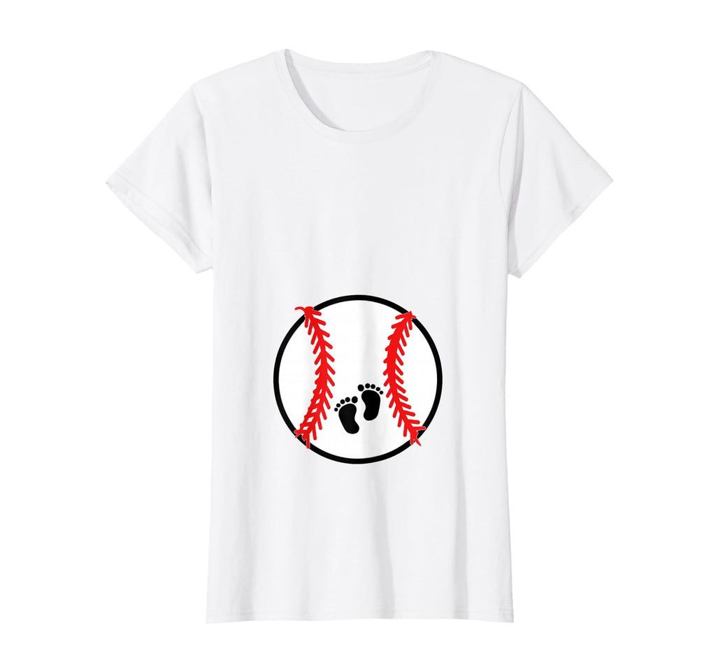 Pregnant Baseball Mom Pregnancy T-Shirt - Custom Art Print Men Women - T-Shirt, Sweatshirt, Hoodie