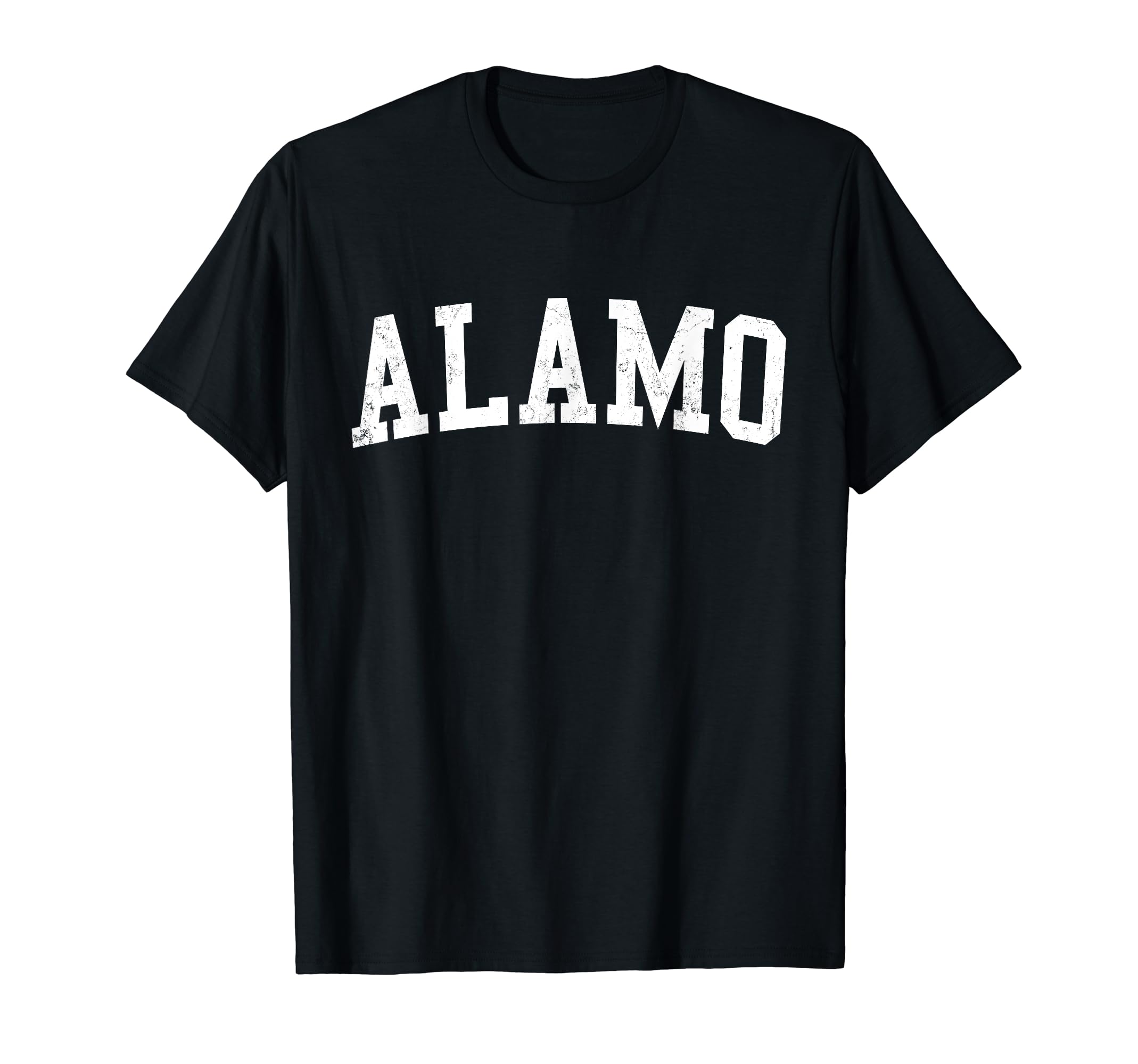 Alamo Ca Distressed White Varsity T-Shirt - Casual Everyday Wear for Adults - T-Shirt, Sweatshirt, Hoodie