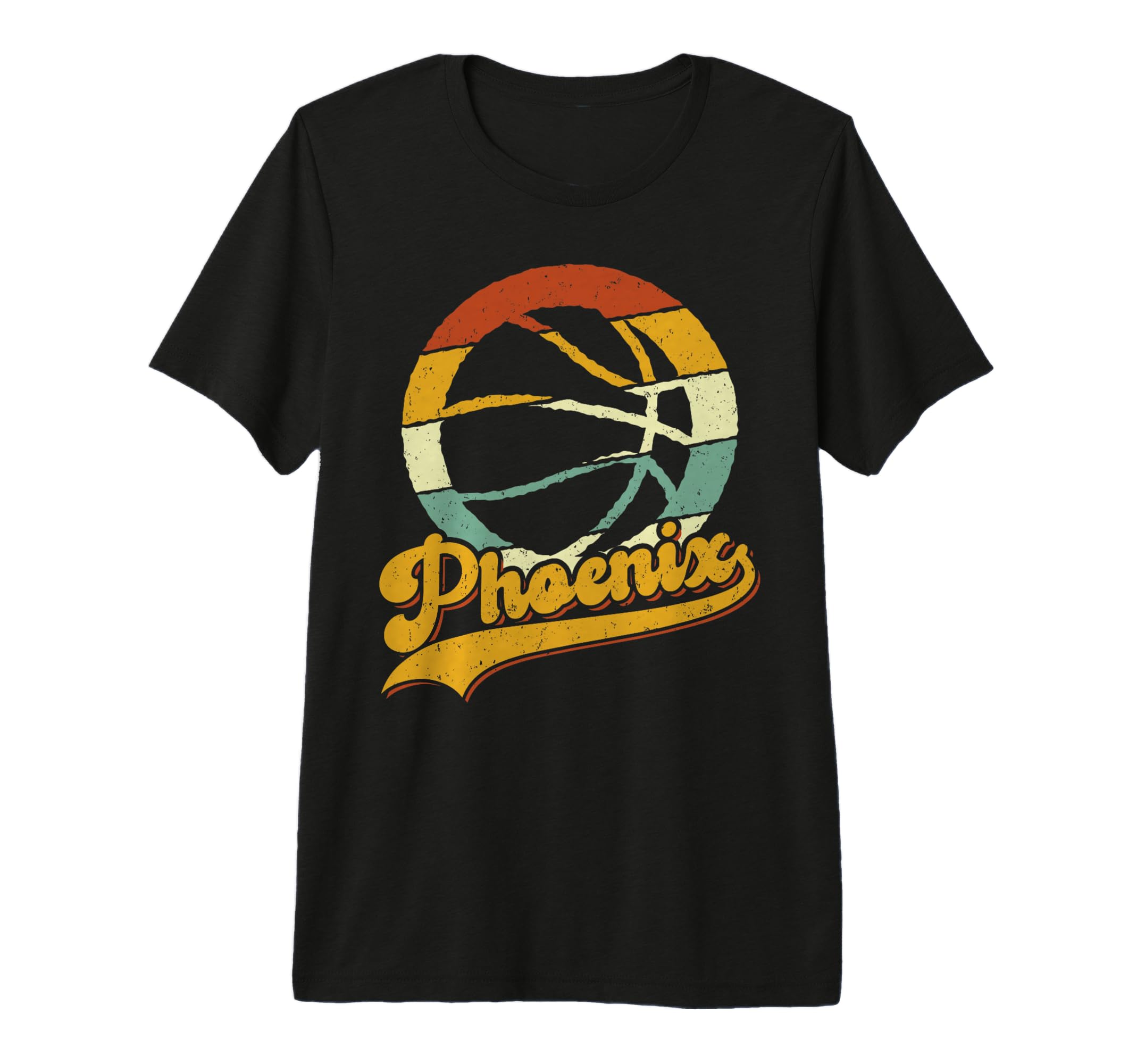 Phoenix Sunset Distressed Basketball T-Shirt - Graphic Print Men Women - T-Shirt, Sweatshirt, Hoodie