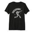 Touchdown Baseball Funny Tri Blend T-Shirt - Fun Novelty Design for Adults - T-Shirt, Sweatshirt, Hoodie