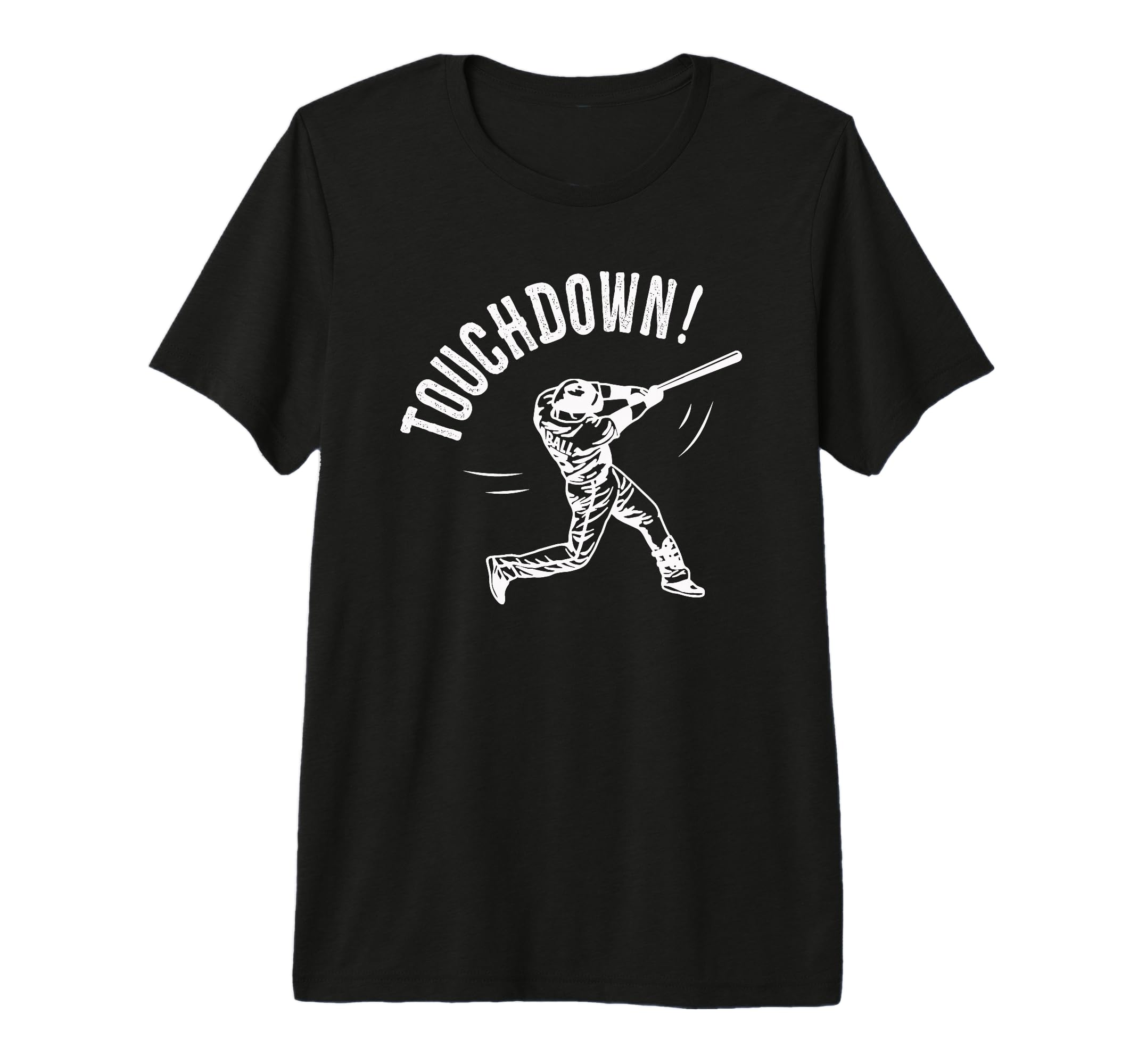Touchdown Baseball Funny Tri Blend T-Shirt - Fun Novelty Design for Adults - T-Shirt, Sweatshirt, Hoodie