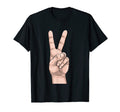 Peace Hand Sign Funny Sunset T-Shirt - Casual Everyday Wear Men Women - T-Shirt, Sweatshirt, Hoodie