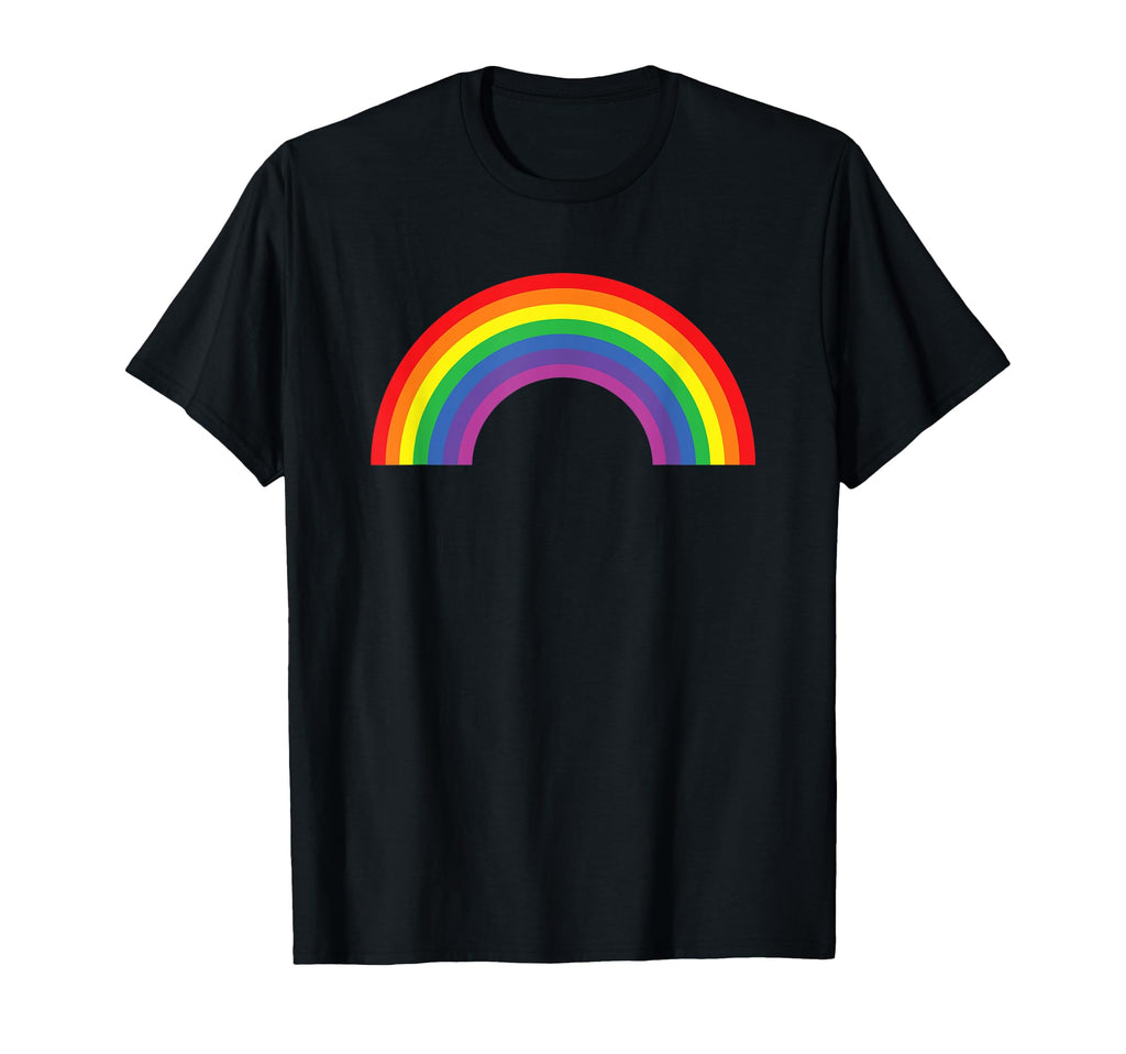 Rainbow 80S Plain Old Looking Distressed T-Shirt - Custom Art Print Unisex - T-Shirt, Sweatshirt, Hoodie