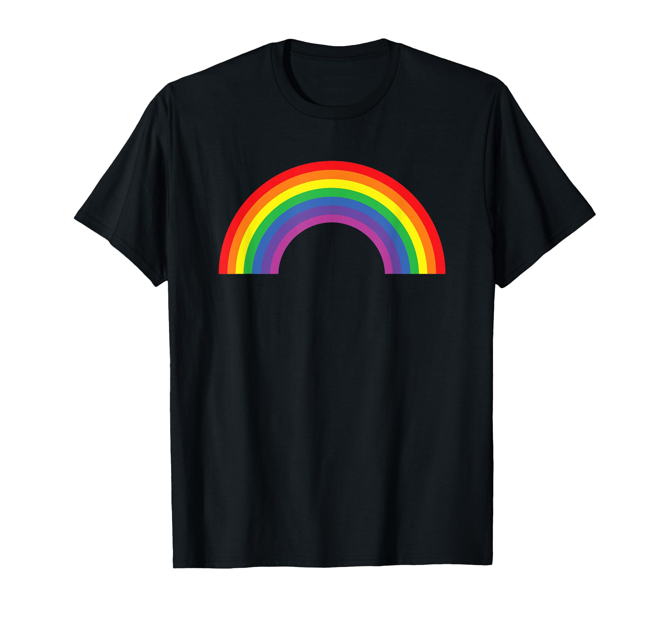 Rainbow 80S Plain Old Looking Distressed T-Shirt - Custom Art Print Unisex - T-Shirt, Sweatshirt, Hoodie
