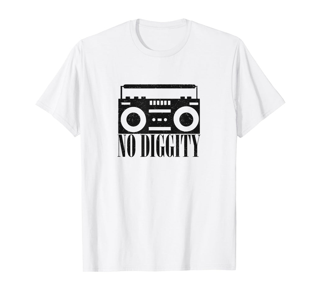 No Diggity Boombox Old School Hip Hop T-Shirt - Streetwear Style Unisex - T-Shirt, Sweatshirt, Hoodie