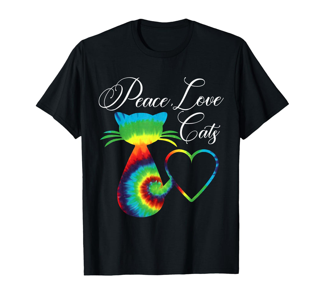 Tie Dye Cat Gifts Cat Lovers Peace Love T-Shirt - Trendy Graphic Unisex - T-Shirt, Sweatshirt, Hoodie