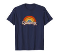 Quincy Illinois Il Rainbow 70S T-Shirt - Streetwear Style for Adults - T-Shirt, Sweatshirt, Hoodie