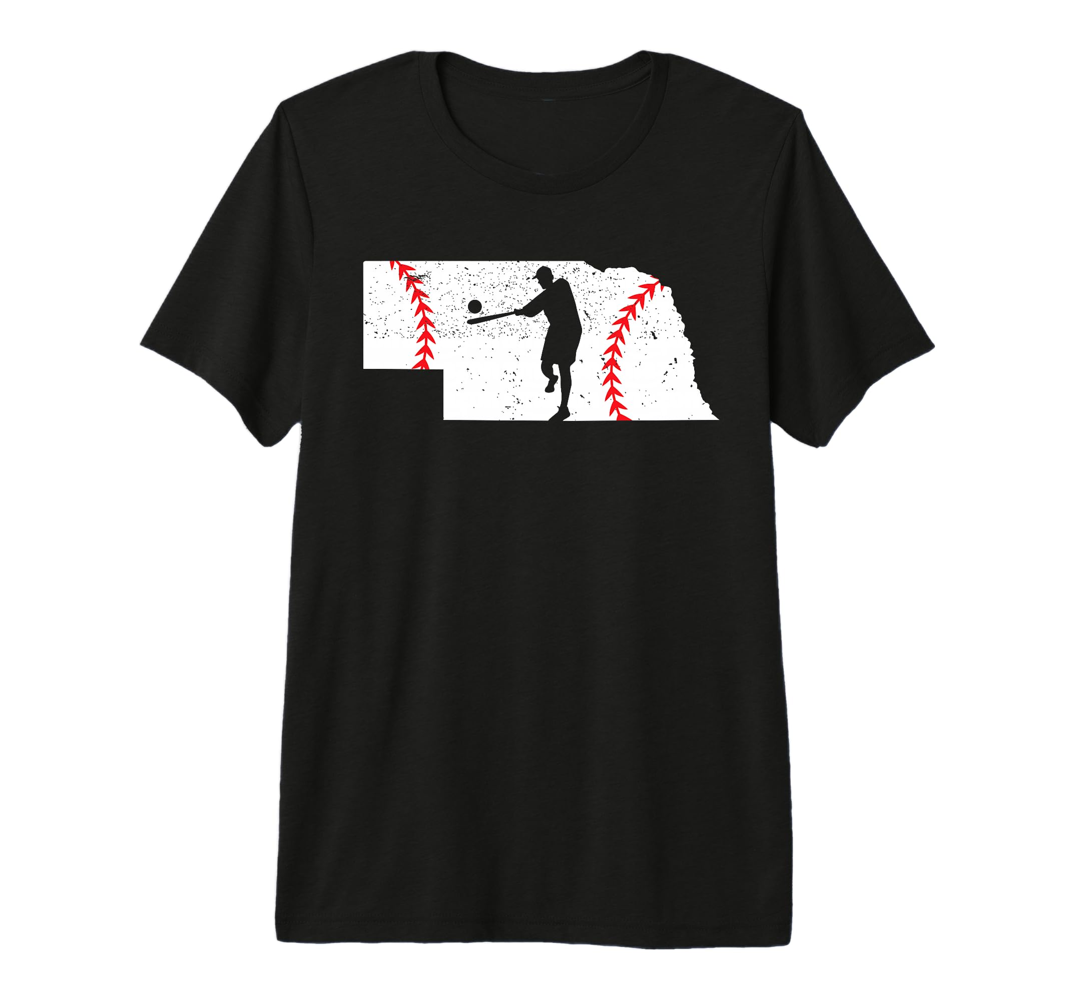 State Nebraska Map Baseball Team Player T-Shirt - Trendy Graphic Men Women - T-Shirt, Sweatshirt, Hoodie