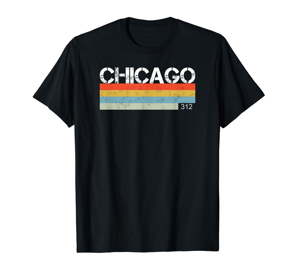 Chicago Illinois Area Code 312 Stripes T-Shirt - Trendy Graphic Unisex - T-Shirt, Sweatshirt, Hoodie