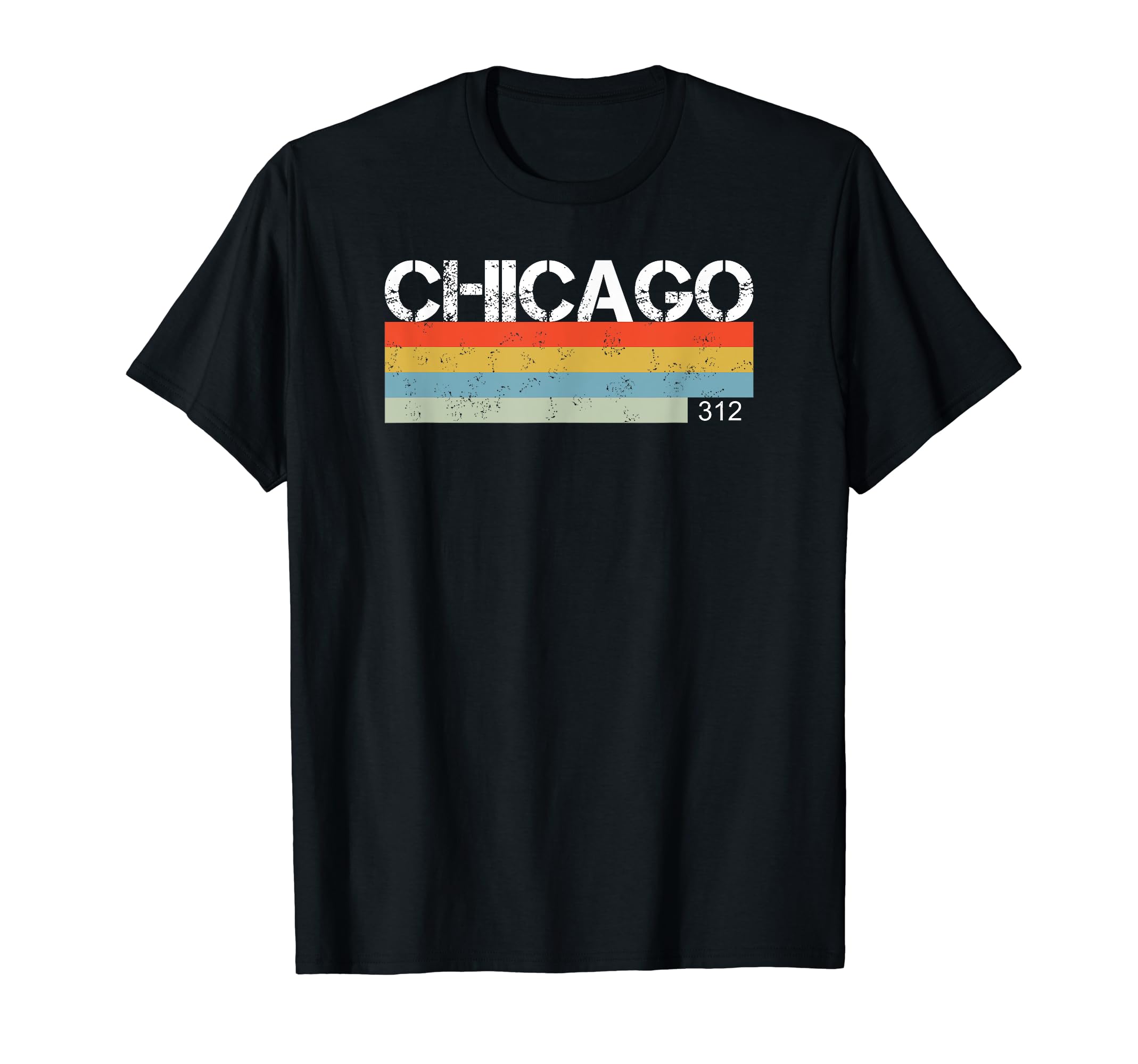 Chicago Illinois Area Code 312 Stripes T-Shirt - Trendy Graphic Unisex - T-Shirt, Sweatshirt, Hoodie
