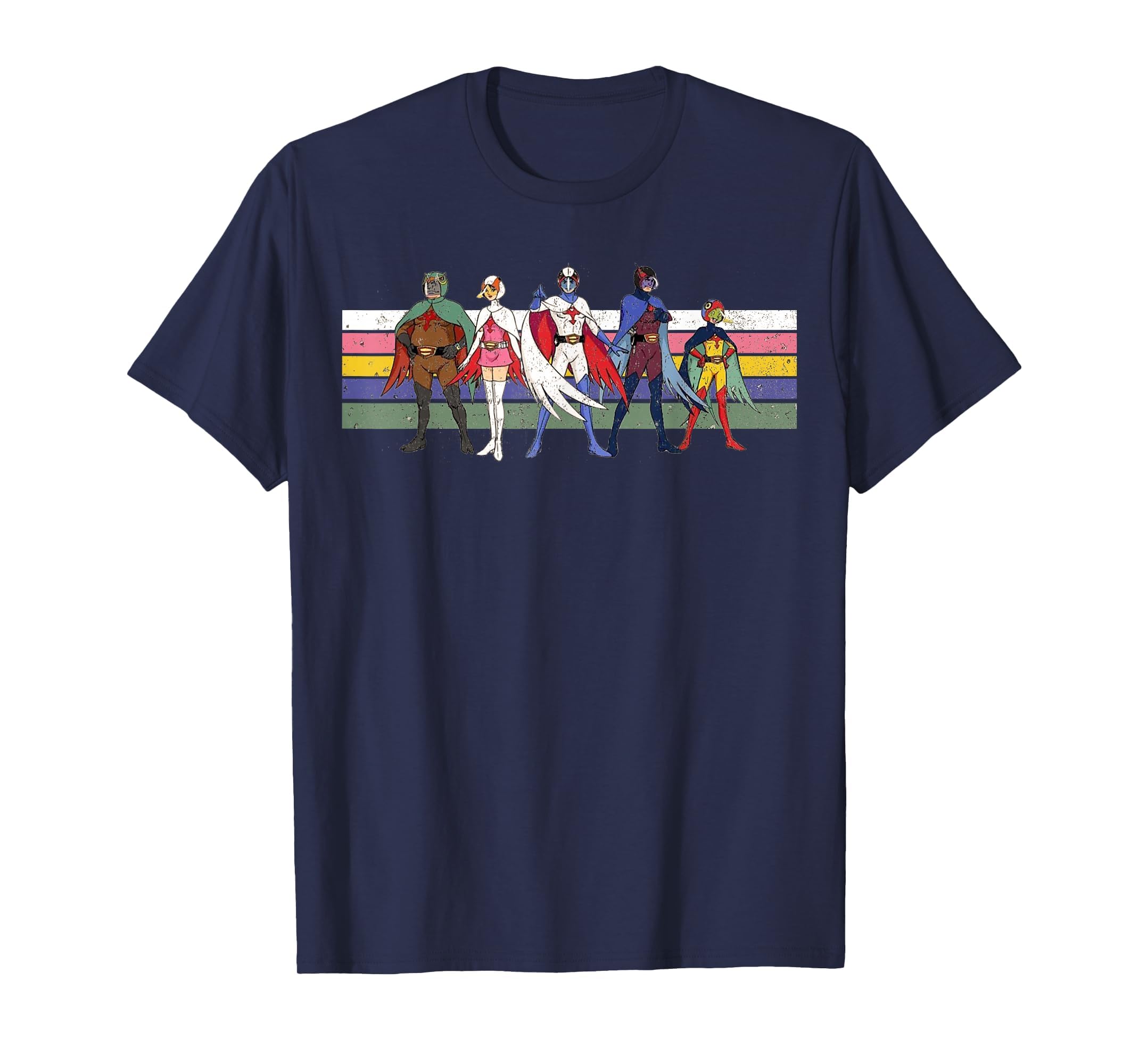 Battle Planets G Force Colour Stripe T-Shirt - Trendy Graphic for Adults - T-Shirt, Sweatshirt, Hoodie