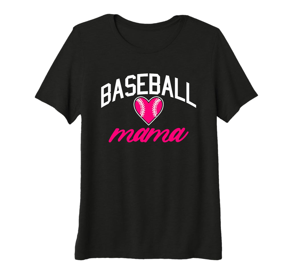 Womens Baseball Mama Tri Blend T-Shirt - Aesthetic Graphic Men Women - T-Shirt, Sweatshirt, Hoodie