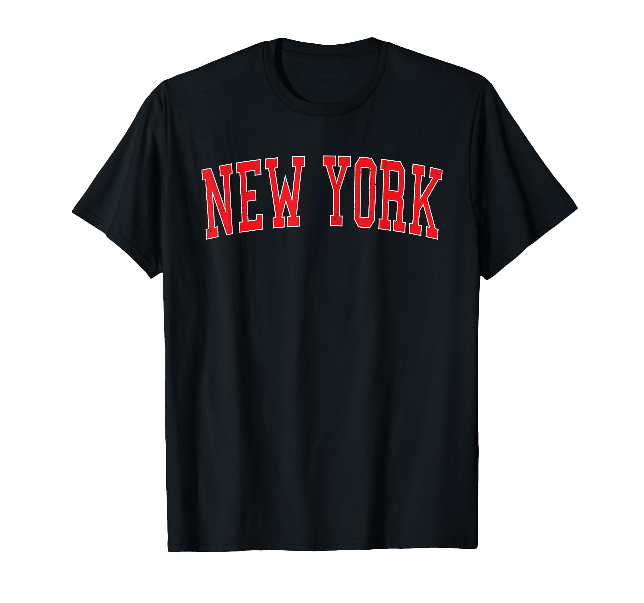 New York Ny Varsity Red Text T-Shirt - Minimalist Print Men Women - T-Shirt, Sweatshirt, Hoodie