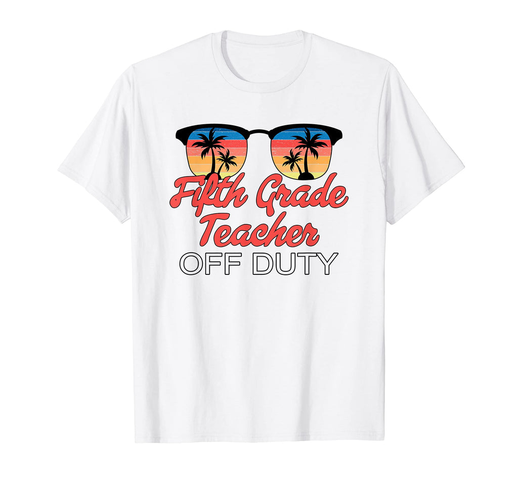 Fifth Grade Teacher Off Duty Sunset T-Shirt - Custom Art Print Unisex - T-Shirt, Sweatshirt, Hoodie