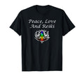 Wrinkled Hippie Peace Love And Reiki T-Shirt - Graphic Print for Adults - T-Shirt, Sweatshirt, Hoodie
