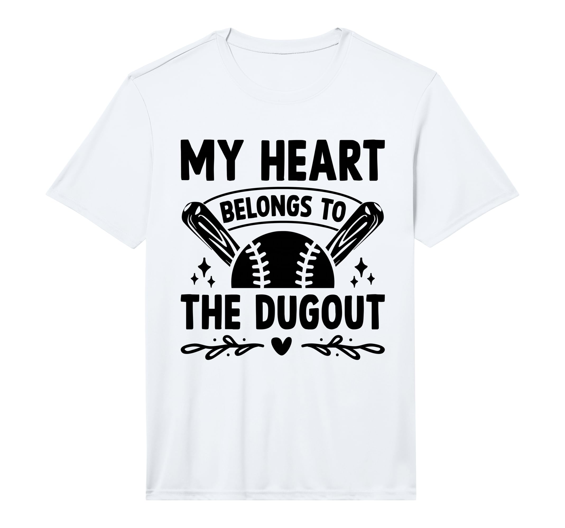 Mens My Heart Belongs To Dugout T-Shirt - Unique Graphic Men Women - T-Shirt, Sweatshirt, Hoodie