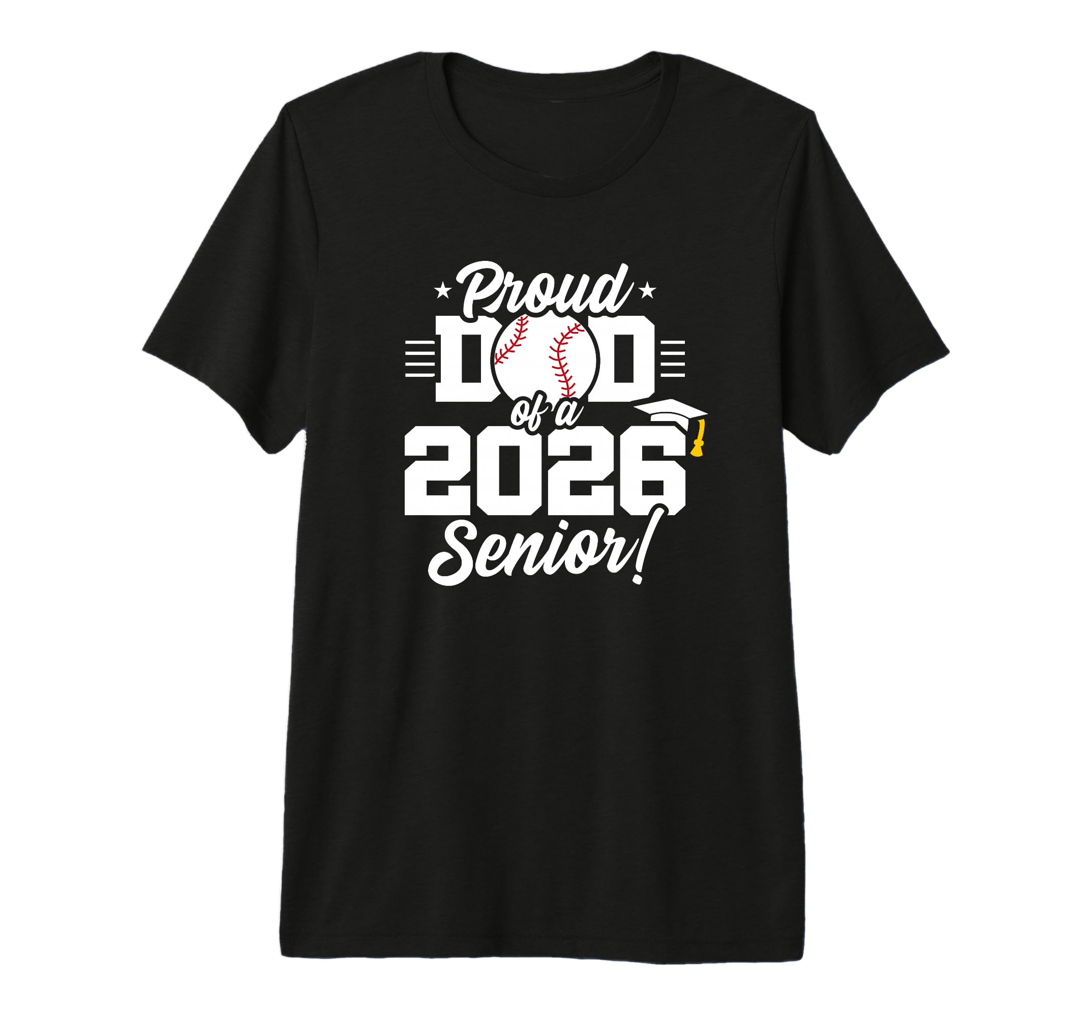 Class 2026 Senior Year Baseball Dad T-Shirt - Minimalist Print Men Women - T-Shirt, Sweatshirt, Hoodie