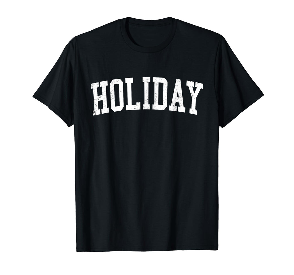 Holiday Fl Distressed White Varsity T-Shirt - Custom Art Print Unisex - T-Shirt, Sweatshirt, Hoodie