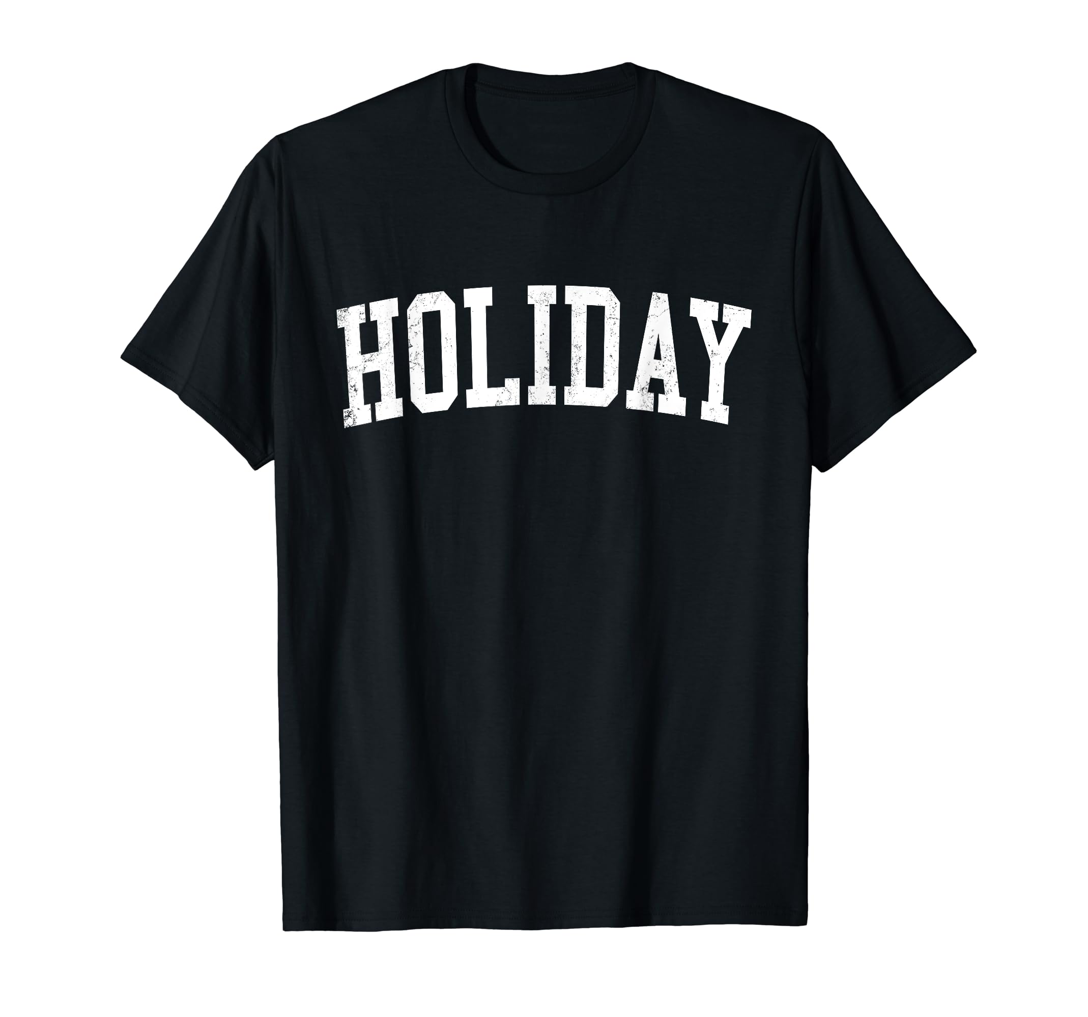 Holiday Fl Distressed White Varsity T-Shirt - Custom Art Print Unisex - T-Shirt, Sweatshirt, Hoodie