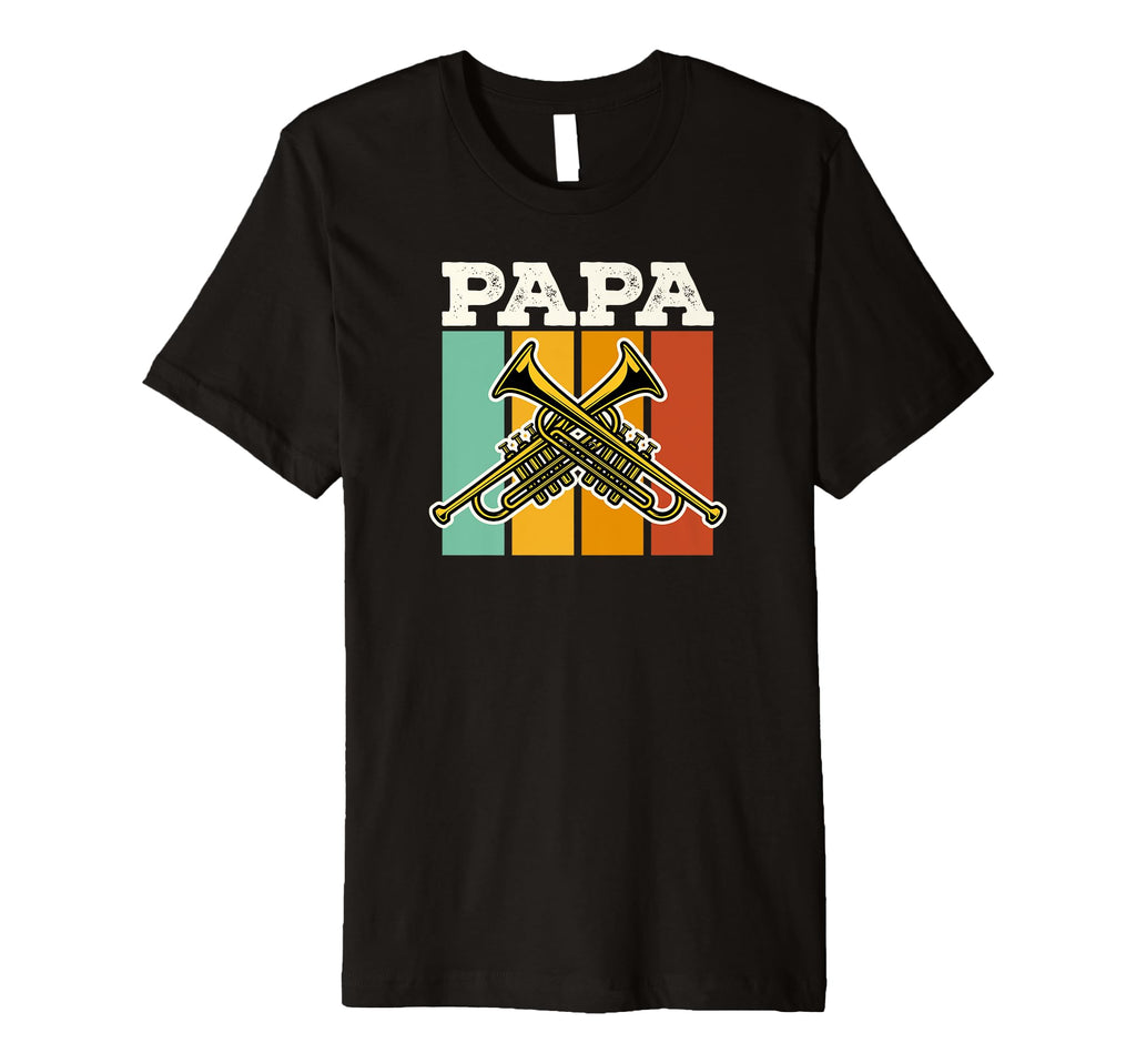 Trumpet Papa 80S Fathers Day T-Shirt - Custom Art Print Unisex - T-Shirt, Sweatshirt, Hoodie