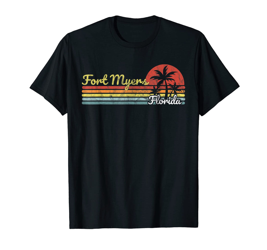 Fort Myers Fl Florida Stripes Lines T-Shirt - Custom Art Print Unisex - T-Shirt, Sweatshirt, Hoodie