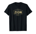 Zion National Park Utah Hexagon Badge T-Shirt - Minimalist Print Men Women - T-Shirt, Sweatshirt, Hoodie