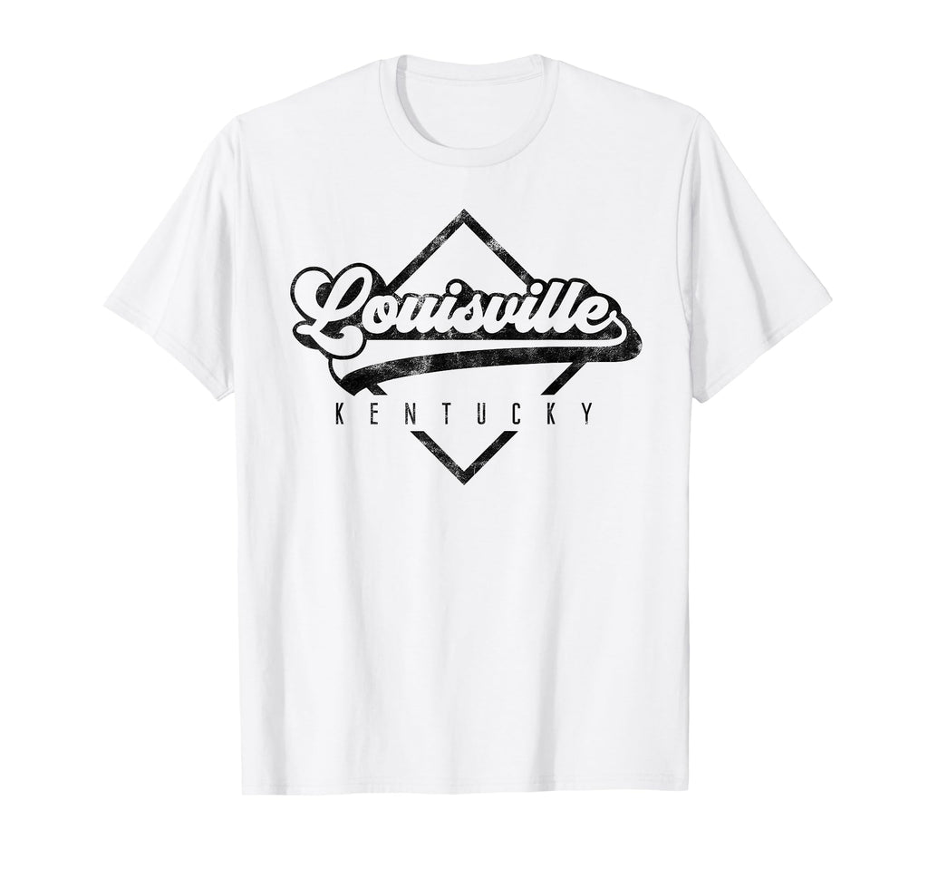 Louisville Kentucky Distressed 70S 80S T-Shirt - Custom Art Print Unisex - T-Shirt, Sweatshirt, Hoodie