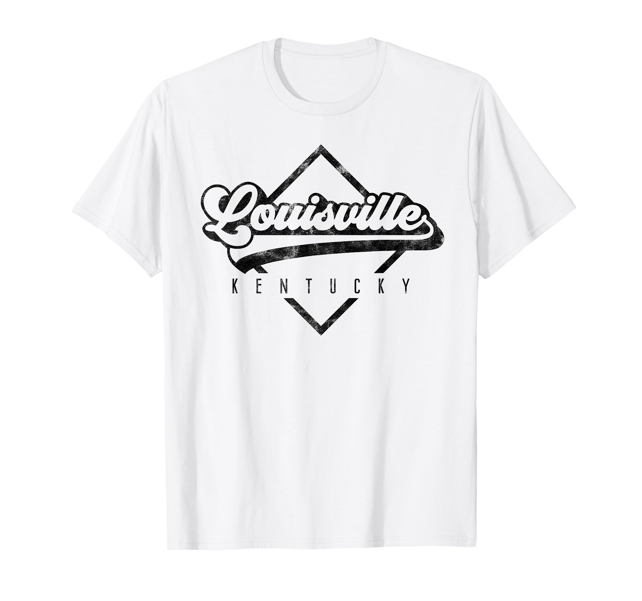 Louisville Kentucky Distressed 70S 80S T-Shirt - Custom Art Print Unisex - T-Shirt, Sweatshirt, Hoodie