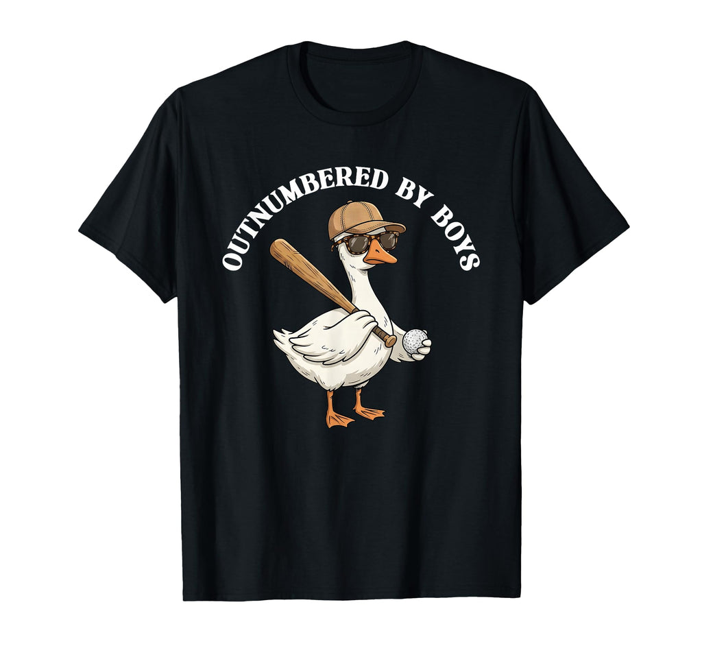 Outnumbered Baseball Mom Goose Mom T-Shirt - Trendy Graphic Unisex - T-Shirt, Sweatshirt, Hoodie