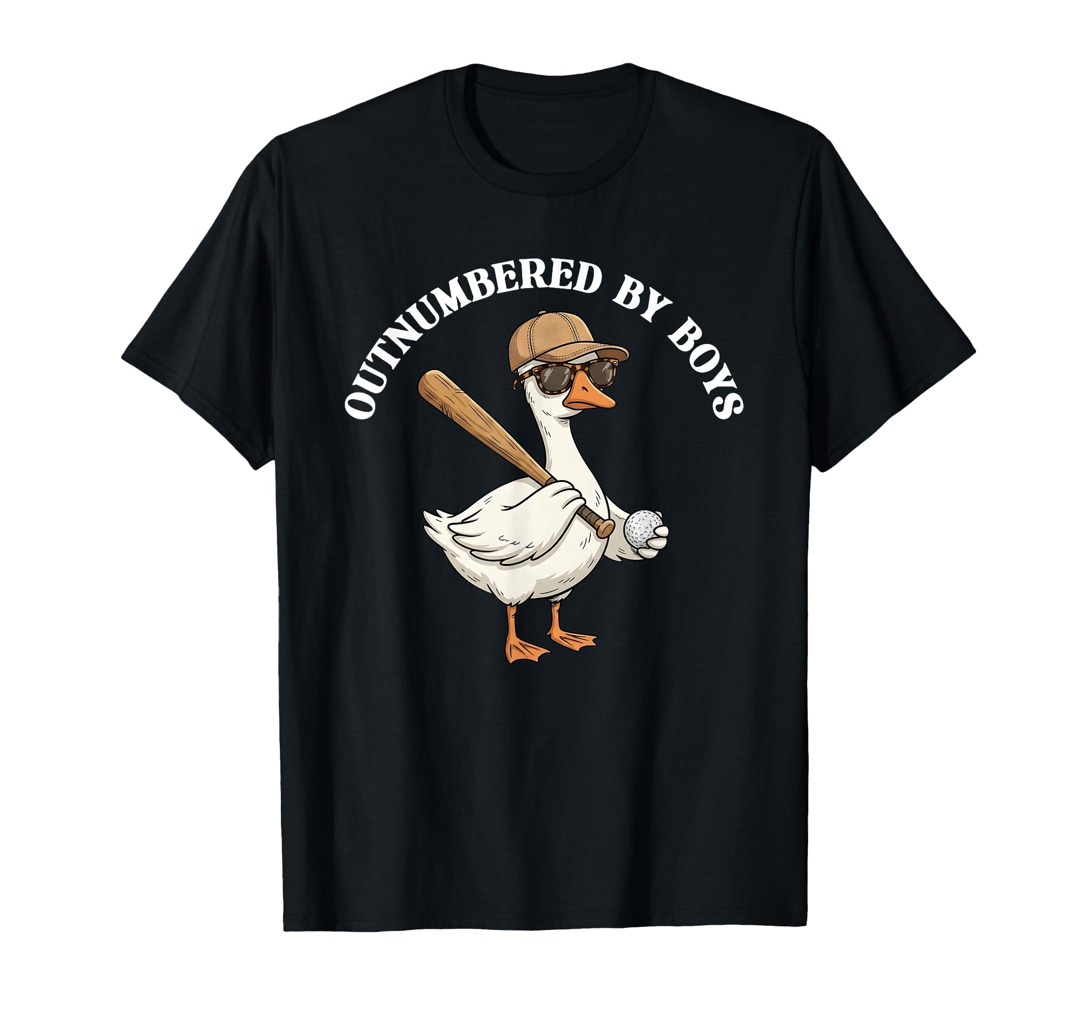 Outnumbered Baseball Mom Goose Mom T-Shirt - Trendy Graphic Unisex - T-Shirt, Sweatshirt, Hoodie