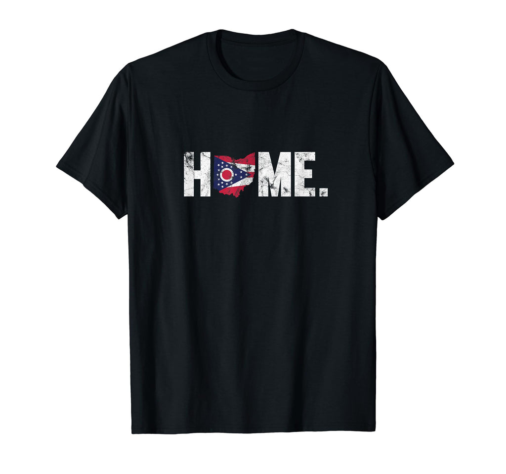 Ohio Home Distressed Ohio Flag T-Shirt - Aesthetic Graphic Unisex - T-Shirt, Sweatshirt, Hoodie