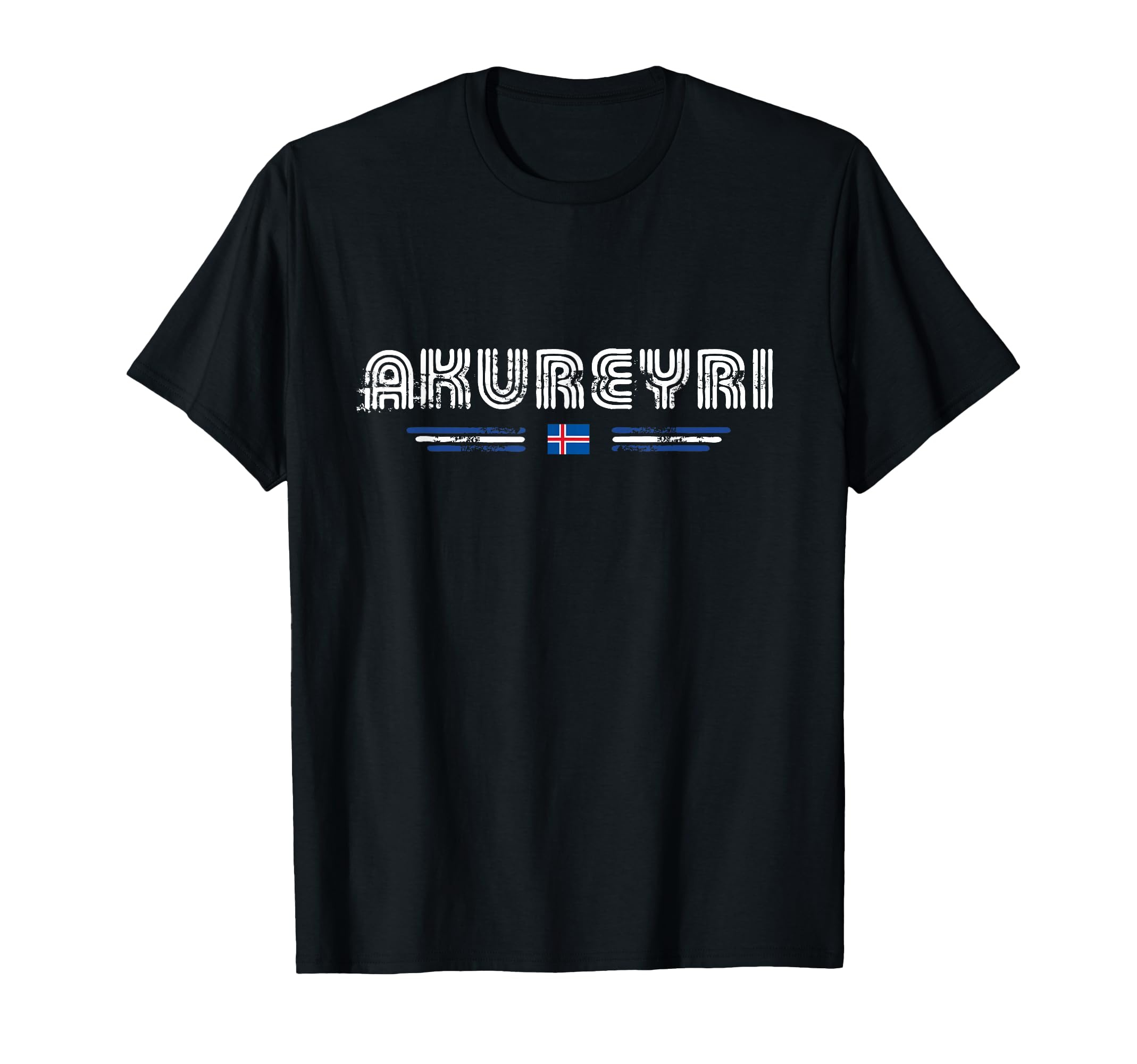 Akureyri Iceland 70S 80S Type T-Shirt - Novelty Apparel Unisex - T-Shirt, Sweatshirt, Hoodie