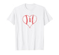 Love Baseball Mom 1 Baseball Heart Number 1 T-Shirt - Graphic Print Unisex - T-Shirt, Sweatshirt, Hoodie