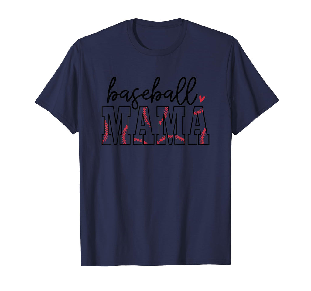 Baseball Mama Heart Stitching Love T-Shirt - Fun Novelty Design Men Women - T-Shirt, Sweatshirt, Hoodie