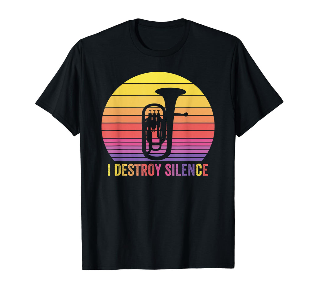 Baritone I Destroy Silence Funny T-Shirt - Minimalist Print Unisex - T-Shirt, Sweatshirt, Hoodie