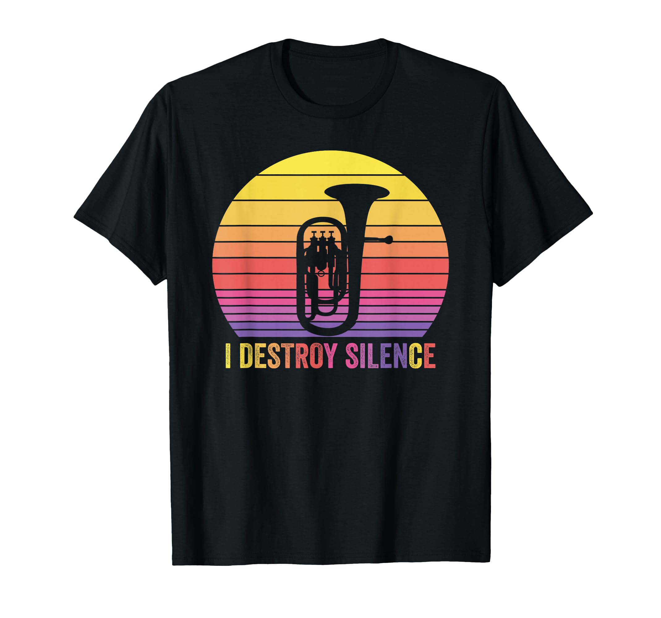 Baritone I Destroy Silence Funny T-Shirt - Minimalist Print Unisex - T-Shirt, Sweatshirt, Hoodie