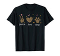 Dog Lover Peace Lover Leopard Heart T-Shirt - Aesthetic Graphic Men Women - T-Shirt, Sweatshirt, Hoodie