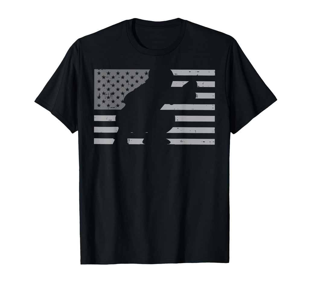 Baseball Catcher American Flag Usa T-Shirt - Custom Art Print Unisex - T-Shirt, Sweatshirt, Hoodie