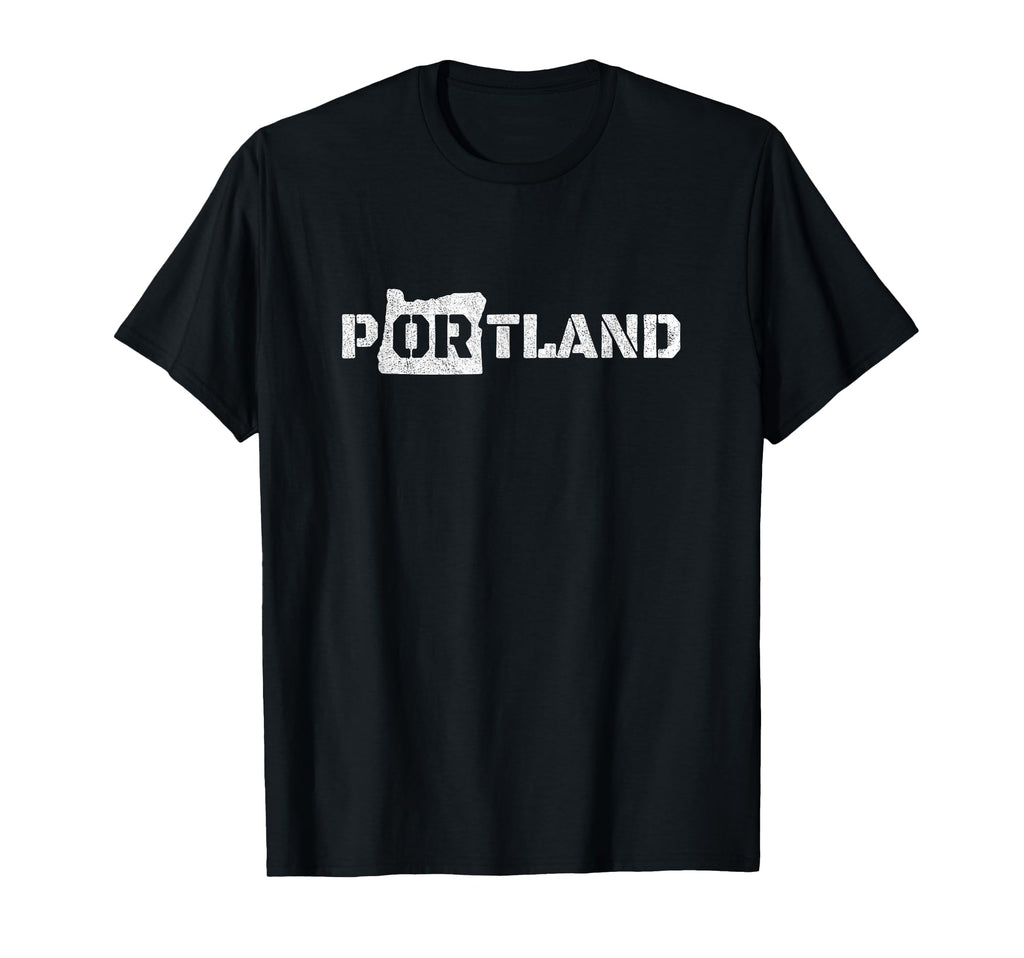 Portland Oregon Across Chest Distressed T-Shirt - Graphic Print for Adults - T-Shirt, Sweatshirt, Hoodie
