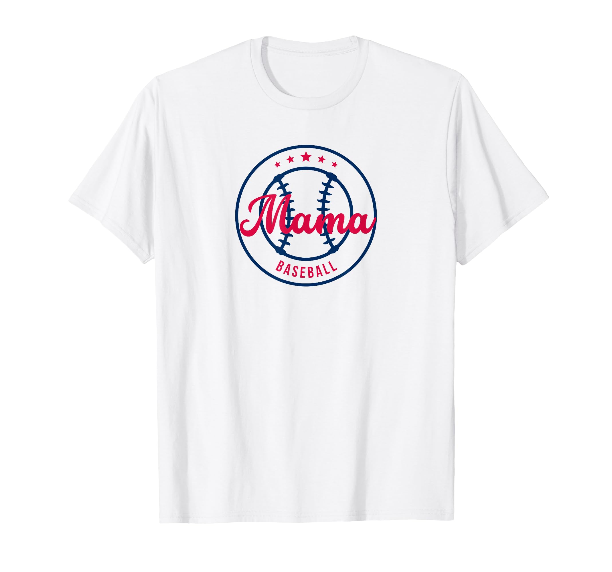 Womens Blue Red Baseball Mama T-Shirt - Novelty Apparel Unisex - T-Shirt, Sweatshirt, Hoodie