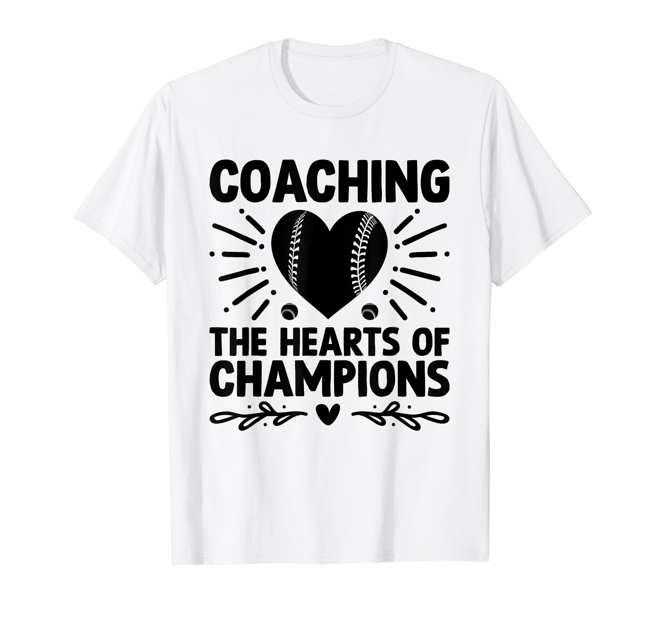 Coaching Hearts Champions Baseball T-Shirt - Graphic Print Men Women - T-Shirt, Sweatshirt, Hoodie