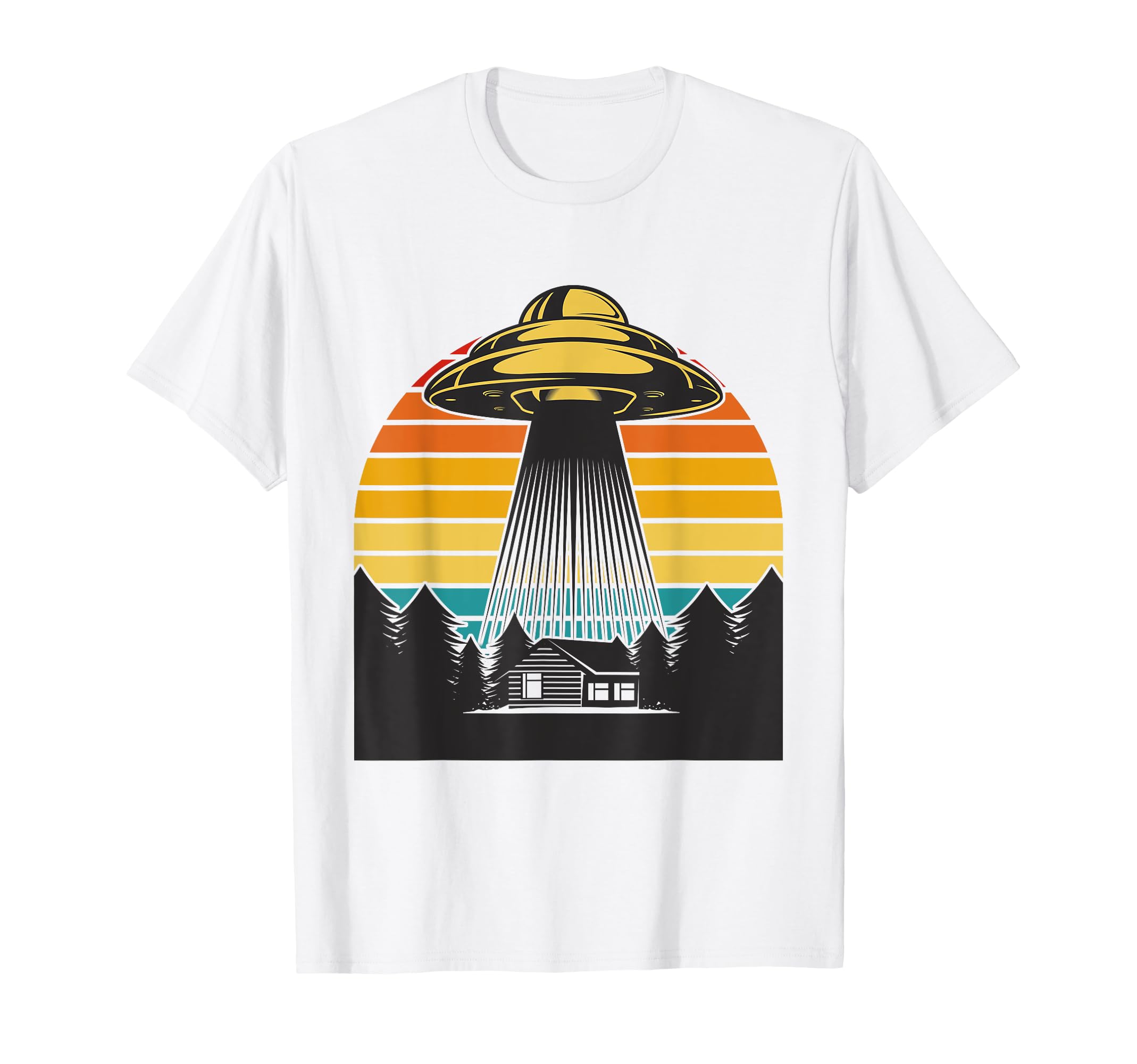 Funny Ufo Aliens Sunset T-Shirt - Graphic Print Men Women - T-Shirt, Sweatshirt, Hoodie