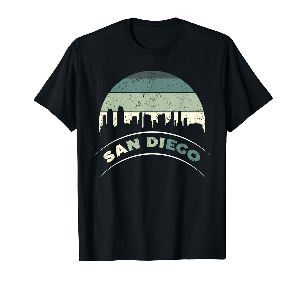 San Diego Skyline Distressed T-Shirt - Aesthetic Graphic Men Women - T-Shirt, Sweatshirt, Hoodie