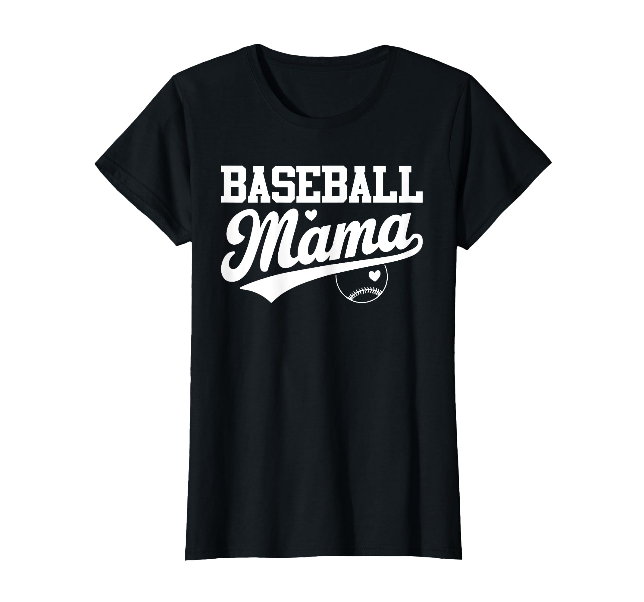 Baseball Mama Heart Game Day Sports T-Shirt - Novelty Apparel for Adults - T-Shirt, Sweatshirt, Hoodie