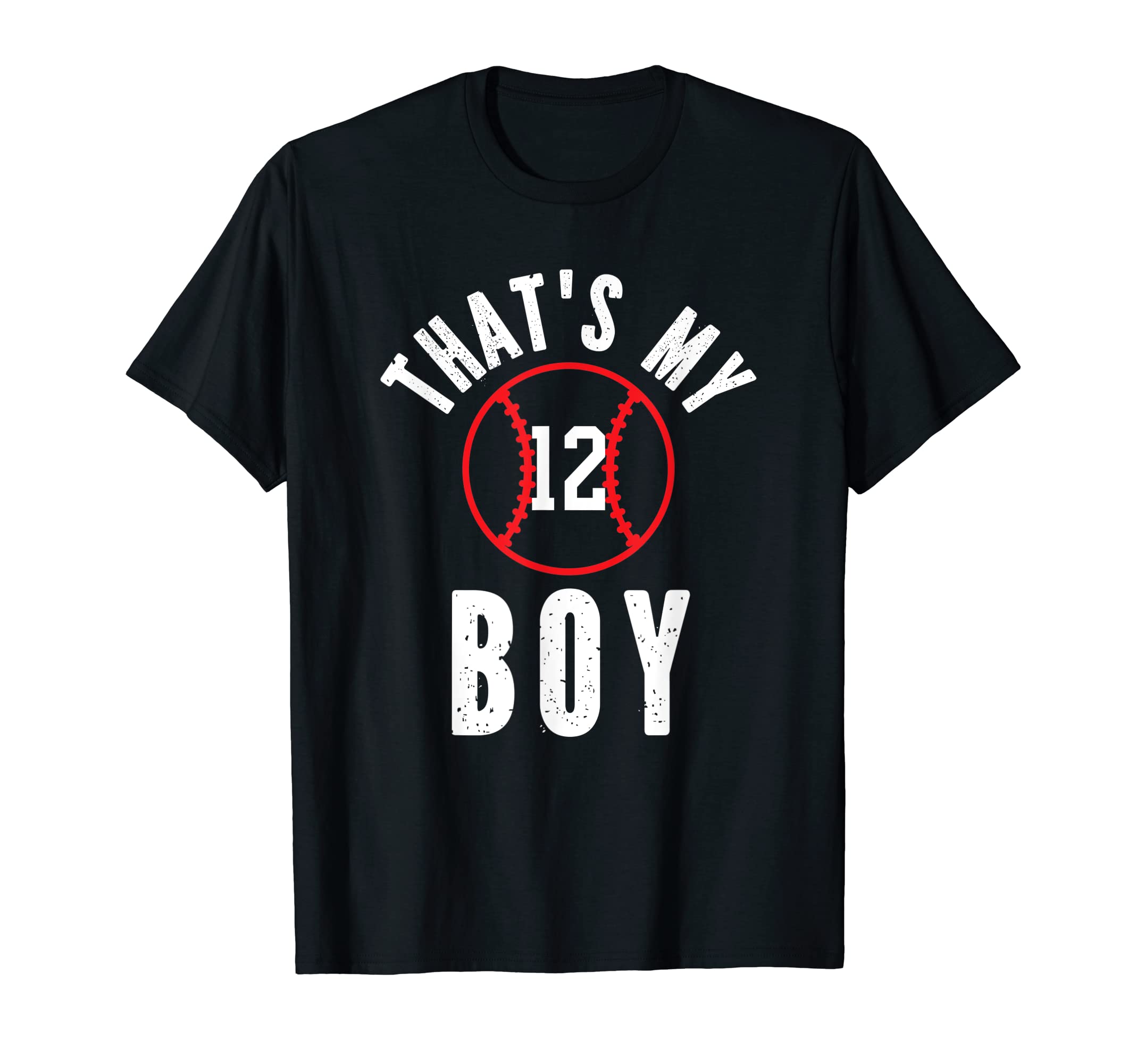 Thats My Jersey Number 12 Baseball Mom T-Shirt - Trendy Graphic for Adults - T-Shirt, Sweatshirt, Hoodie