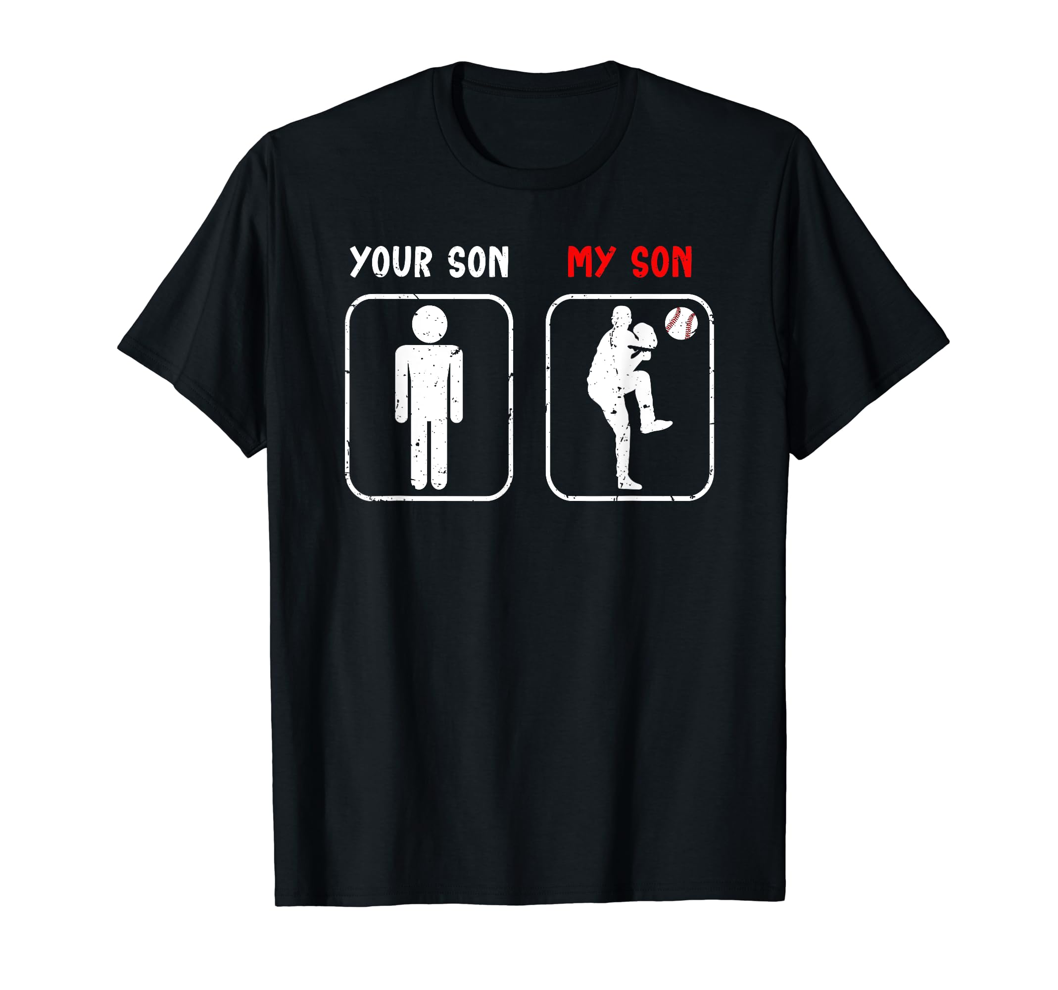 My Son Baseball Pitcher Mom Baseball T-Shirt - Unique Graphic Men Women - T-Shirt, Sweatshirt, Hoodie