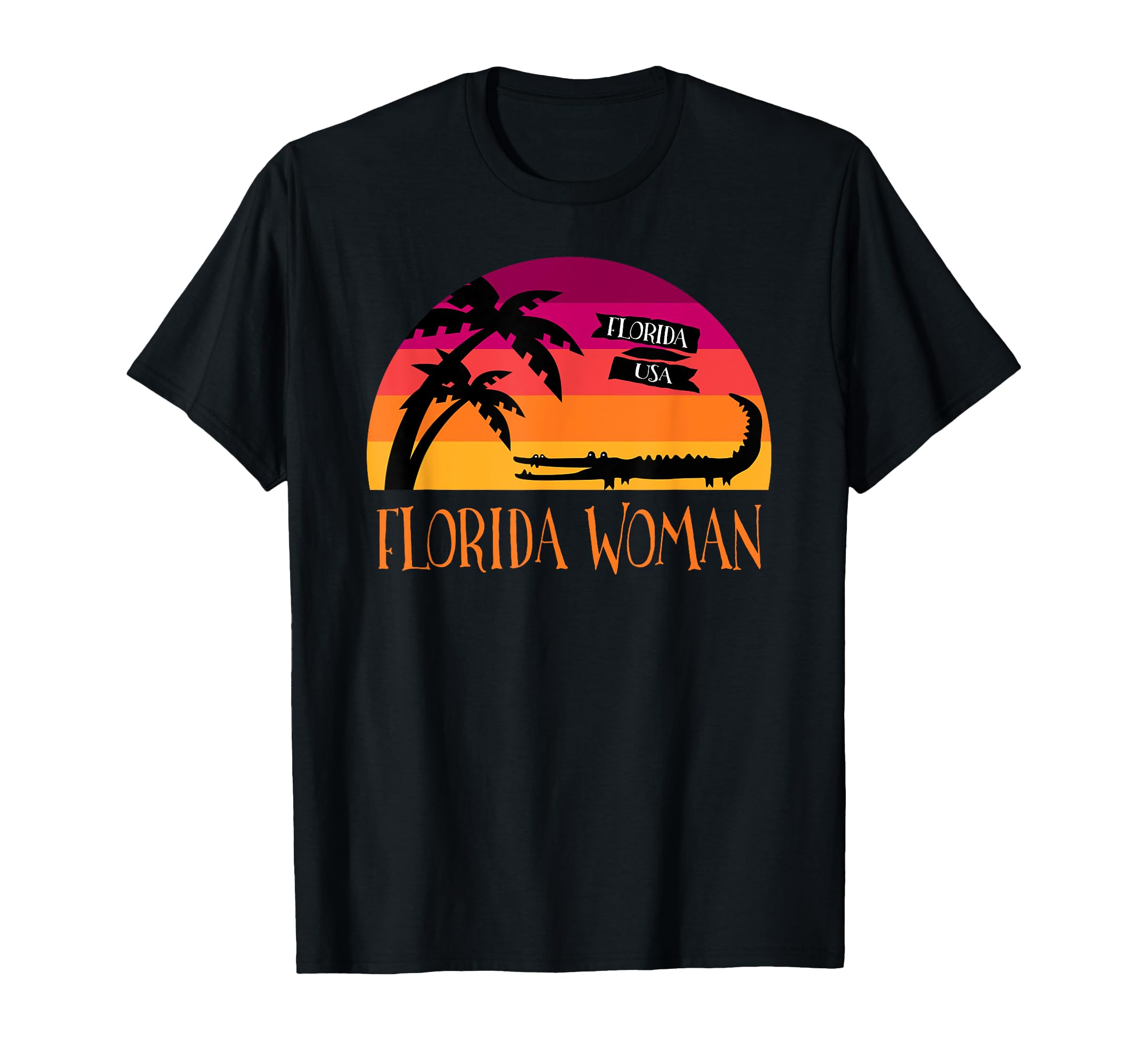 Florida Sunset And Alligator T-Shirt - Unique Graphic Men Women - T-Shirt, Sweatshirt, Hoodie